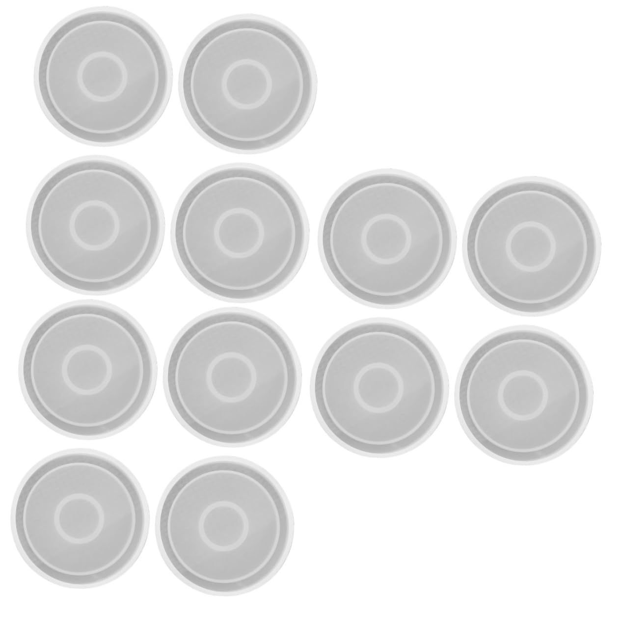 Lot De 3 Moules Ronds en Silicone De Qualité Alimentaire Faciles À Utiliser pour Les Projets Dartisanat 4 Pièces X 3