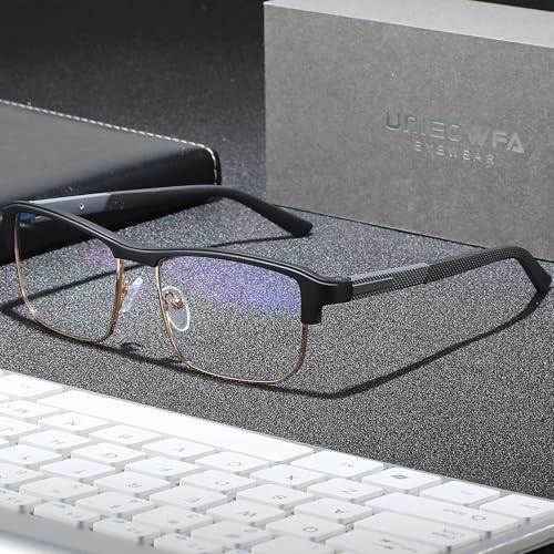 Image of Blue Light Blocking Glasses for Men Anti Fatigue Computer Gaming Eyeglasses UV Protection Scratch-Resistant Lens