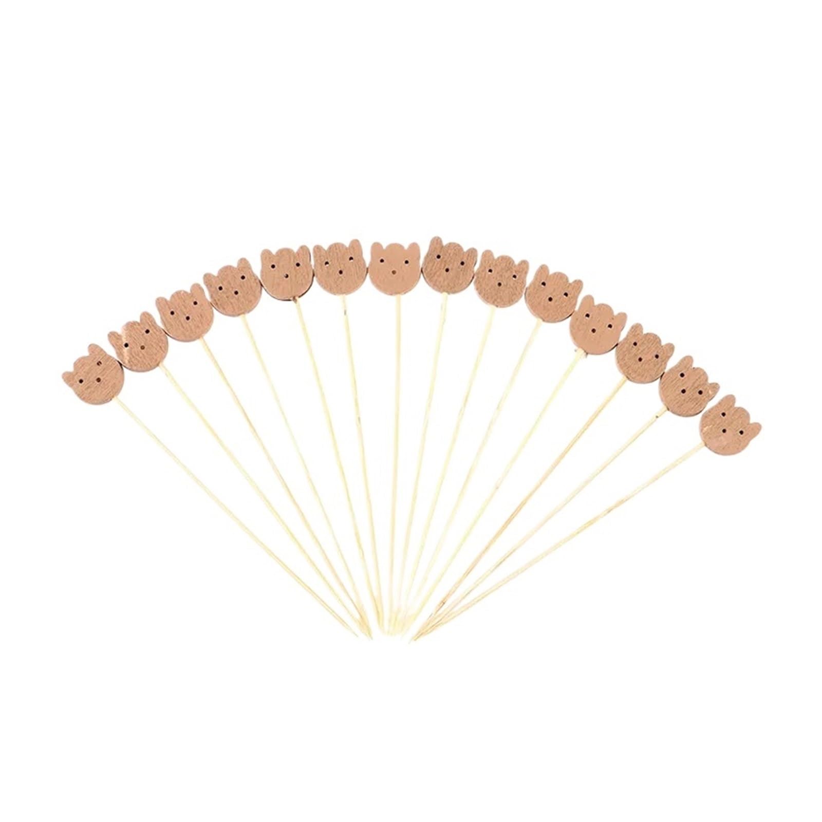 Wzptlkibad A 100Pcs Bamboo Skewers Fruit Fork Picks For Party Buffet