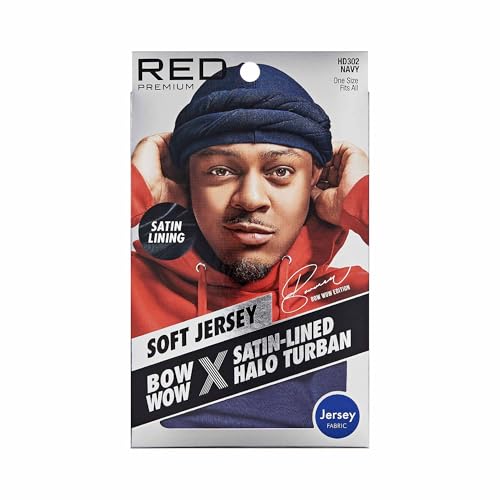 Image of Red by Kiss Bow Wow Premium Satin Mens Turban - Anti Breakage Moisture Retention, Stylish Soft Light Comfort Headwear