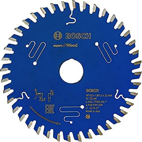 Bosch Professional Brzeszczot do piły tarczowej Expert do drewna (drewno, 120 x 20 x 1,8 mm, 40 zębów, akcesoria do piły tarczowej)