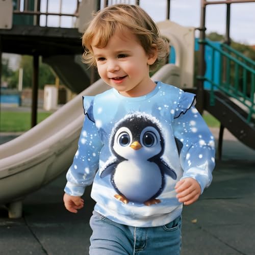 Toddler Girls Sweatshirt Long Sleeve Ruffle Pullover 1-8 Years Tops3