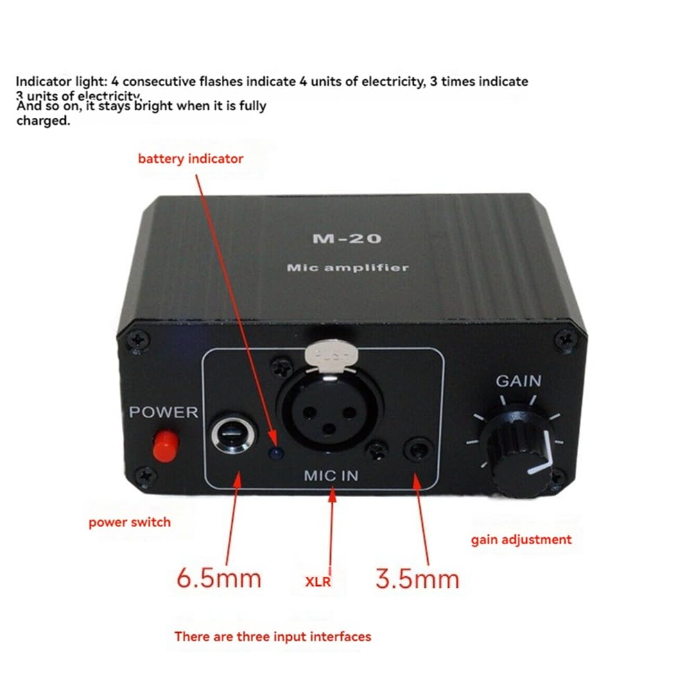 Dynamisches Mikrofon, Kondensator-Mikrofonverstärker, M-20 Audio, 48 V Phantomspeisung, Aufladung, Schwarz, für Live-Soundkarten-Lautsprecher C