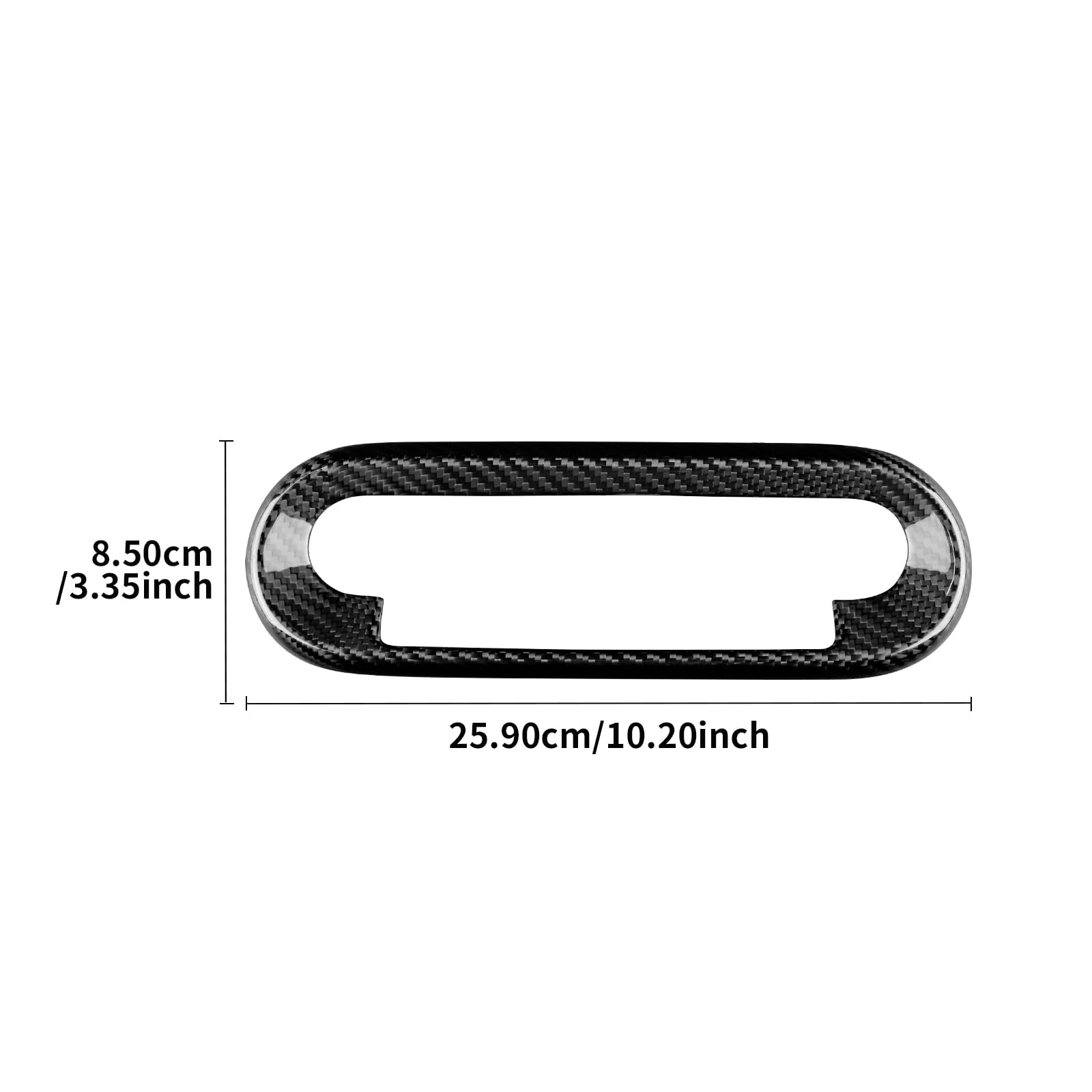KUNGKIC Für Mini Cooper JO1 EV E/SE U25 J05 F65 F66 F67 2024 2025 Harte Kohlefaser Auto Zentrale klimaanlage Bedienfeld Rahmen Dekorativ Innenraum Aufkleber Zubehör,Geschenk (Schwarz)