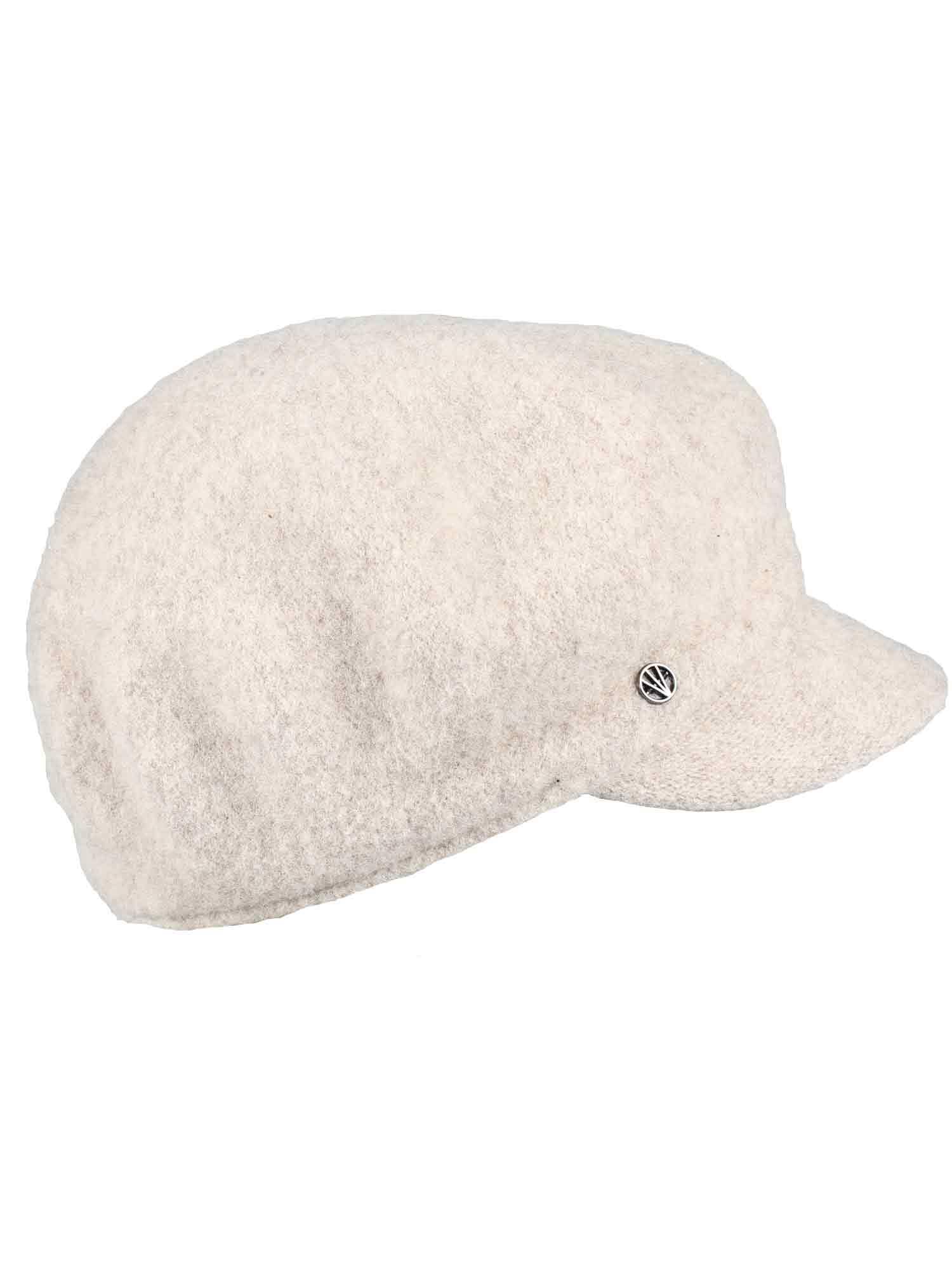 LOEVENICH Baker Boy Kappe | Einfarbig | 100% Wolle | OneSize | Damen | Warmer Style für den Alltag