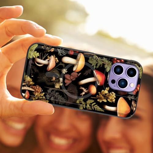 ZQLPLZR Magnetic for iPhone 15 Pro Max Case,[Compatible with MagSafe] [Military Grade Drop Protection] Heavy Duty Shockproof Phone Case for iPhone 15 Pro Max 6.7'',Forest Mushrooms - image 7