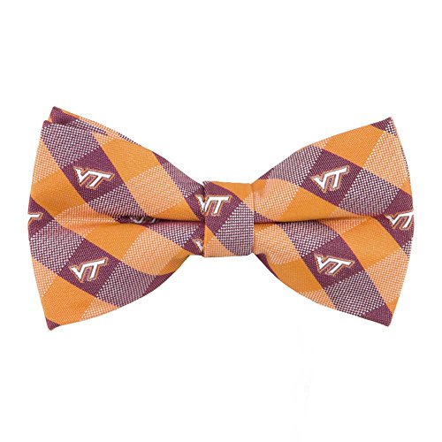 Eagles Wings Virginia Tech Hokies Checked Logo Bow Tie - College Team Logo