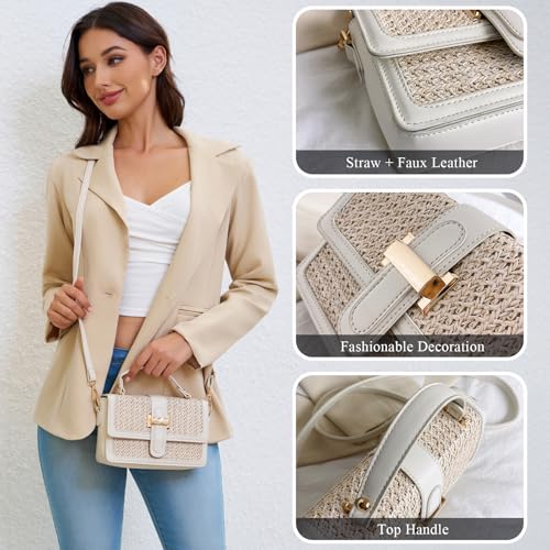 Summer Straw Crossbody Bags for Women Trendy Woven Beach Bag Straw Clutch Purse Vacation Handbags4