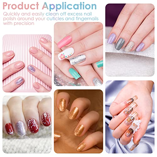 Cobee 3 Pack Nail Polish Clean Up Brushes, Nail Art Clean Up Brushes Nail Painting Brushes Nail Remover Brush Nail Pen Painting Tools For Manicure Makeup Cleaning(Round, Angled, Flat) #TOP2