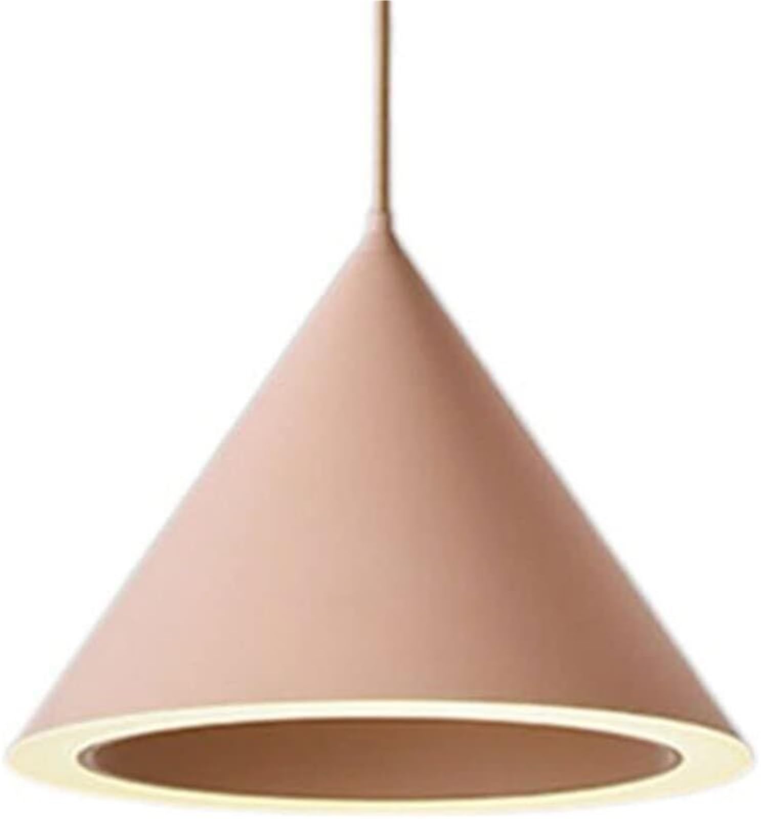 KHUKHU Frosted Painted Chandelier, Modern LED Chandelier E27 Light Fixtures Kitchen Island, Living Room Chandelier, Cone Creative Chandelier
