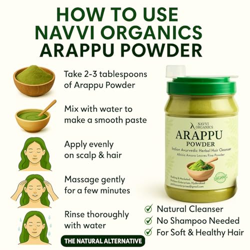 Image of Arappu Powder 430g Pure and Natural Albizia Amara| Ayurvedic Hair Conditioner | 100% Sustainable and Organic, 1 Count
