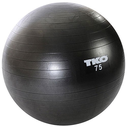 TKO Stability Exercise Ball - Multiple Sizes - for Stability, Fitness, Office, Gym, Balance & Yoga- Workout Guide & Pump Included- Anti Burst - Professional Quality