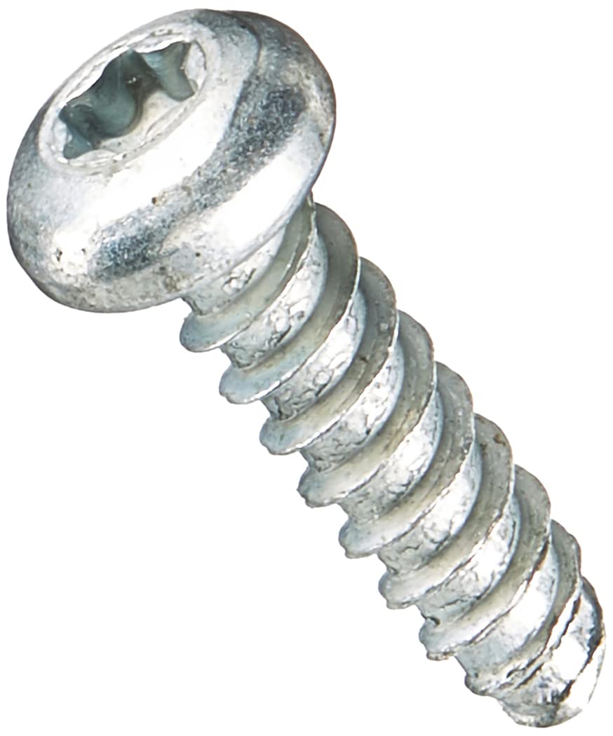 Small Parts 0508LTP Steel Thread Rolling Screw for Plastic, Zinc Plated, Pan Head, Star Drive, #5-20 Thread Size, 1/2" Length (Pack of 100)