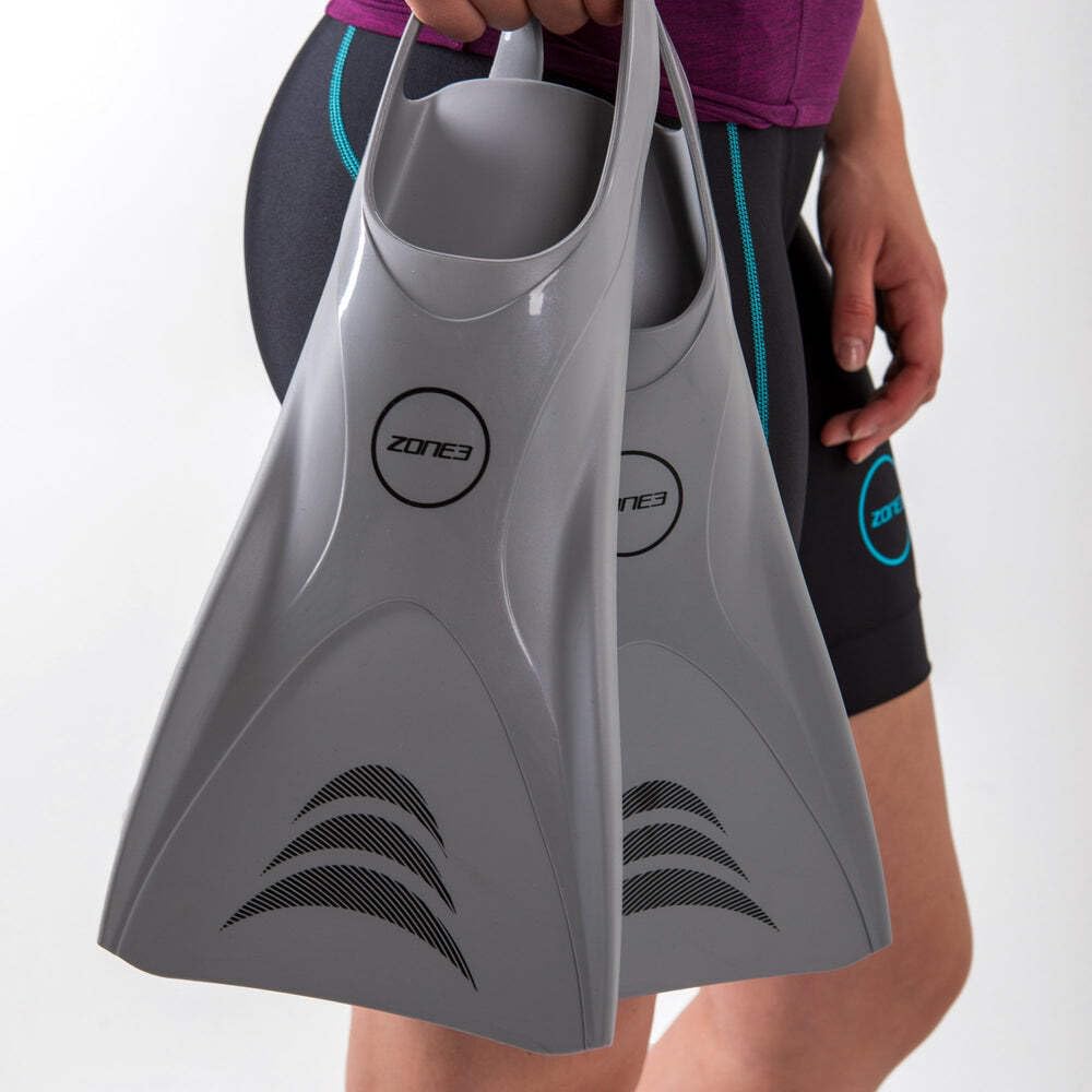 ZONE3 V-Flex Ergo Palmes d'entraînement, Mixte, SA18UFIN, Silver