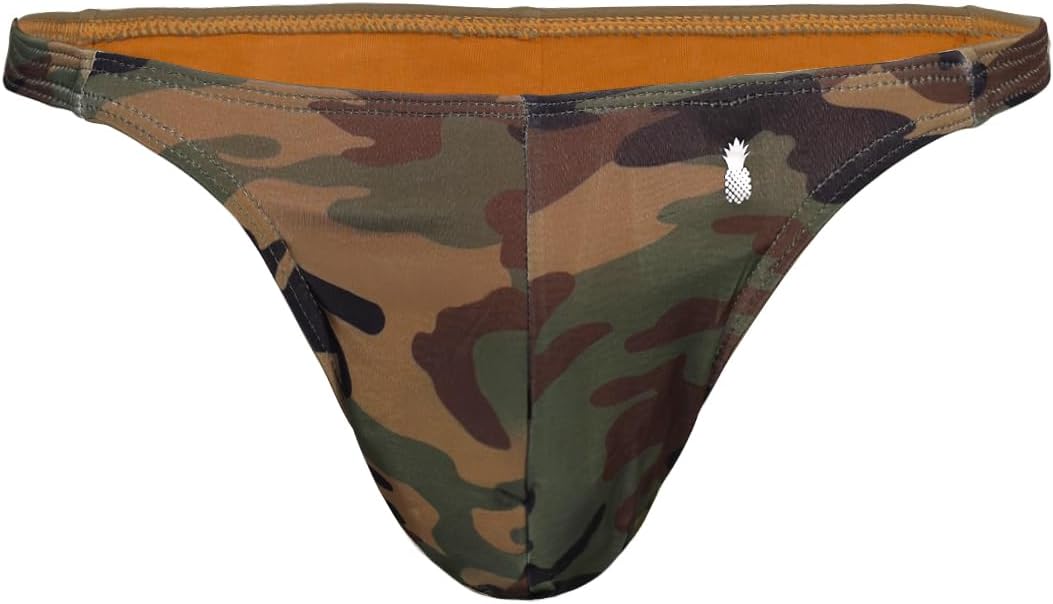 JJ Malibu Men's Stretchy Elastic Breathable Bikini Underwear Brief Thong with Special Pouch Design