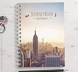 Kipitan Reisetagebuch USA/Amerika OSTküste zum selberschreiben oder als Abschiedsgeschenk - DIN A5 mit animierenden Aufgaben und Challenges und Reise-Zitaten