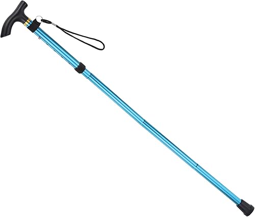 PATIKIL Bastones de trekking, bastón plegable telescópico plegable de aleación de aluminio de bloqueo rápido para senderismo al aire libre caminar