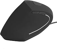 Vista 7 de Ratón de mano izquierda con cable, ratón vertical de mano izquierda, mouse ergonómico vertical 800/1200/1600DPI USB ratón óptico, fácil de usar.