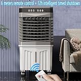 Evaporative Air Cooler for Garage, Portable Air Conditioner with Water Tank, 3 Speeds, 12H Timer, Ice Pack, 120° Oscillation Cooling Fan - Image 6