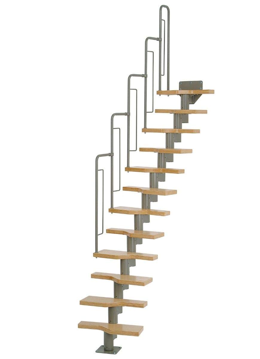 Dolle Graz Modular Staircases with Steps Beech Multiplex Grey