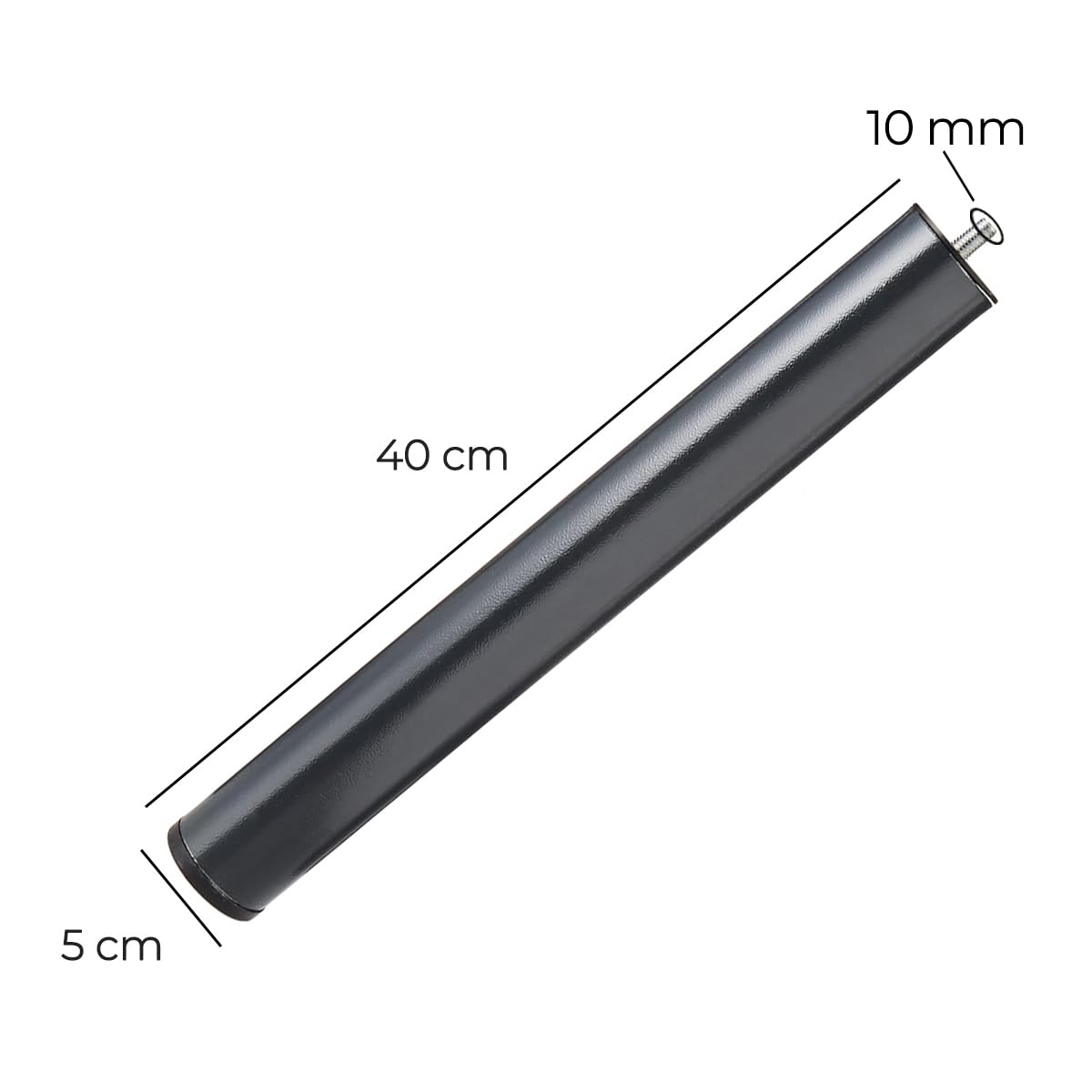 SUKICO 4 Pieds De Lit Bois Hêtre Naturel 20 Cm Vernis Clair Vis Diamètre 8 Avec Patins A Coller