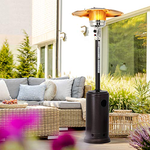 Patiomore Outdoor Propane Heater Patio Tall Standing Heater, 40000 BTU, Matte Bronze