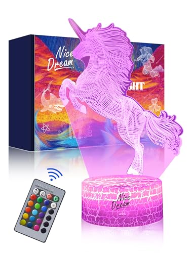 Nice Dream Einhorn Nachtlicht für Kinder, Einhorn Geschenk für Mädchen,...