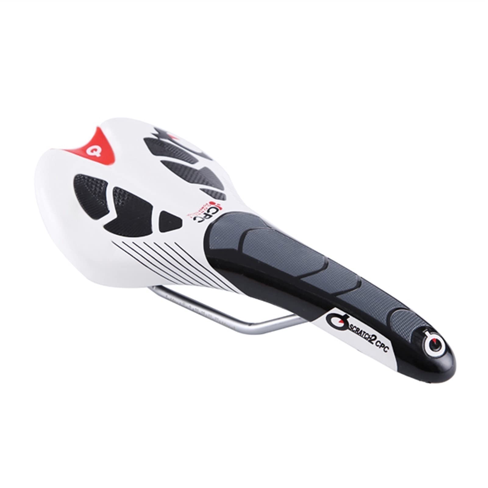 Sella Bici Comoda,Sella Mtb Cycling Saddle Triathlon Racing Mtb Road Bike Seat Confortevole Bicicletta Uomini anteriori cuscini da equitazione(White)