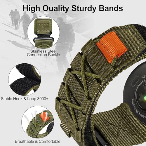 Correa deportiva de nylon 22mm compatible con Garmin y otros miniatura 2