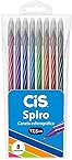 Caneta Esferográfica SPIRO, CIS, Blister c/8 unidades sortidas, Multicolorido