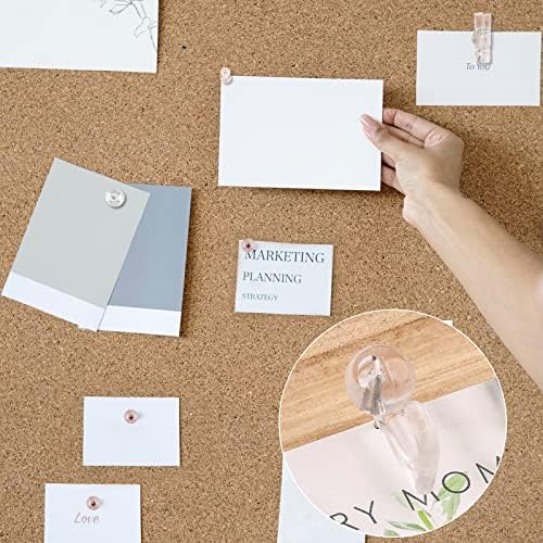 AIEX 125pcs Push Pins Set, Including Clear Plastic Push Pin Hook Pushpin Clip Push Pins Decorative Thumb Tacks with Stainless Steel Point Push Pins for Cork Board Bulletin Board Office Wall (5 Style)