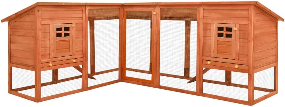 pet cage,Bunny Cages,Bunny Hutch,Outdoor Rabbit Hutch with Run Brown Solid Fir WoodSuitable for Garden, Patio, Living Room