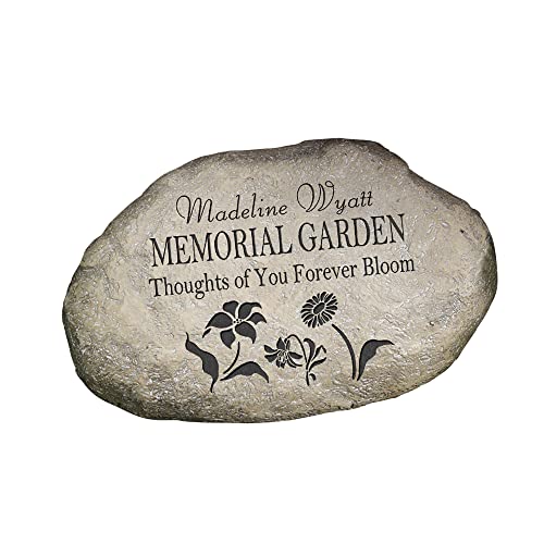 Personalization Universe Memorial Garden Stone - Outdoor Stepping Stones for Garden Decor, Loved Ones Memorial - Engraved Personalized Garden Stones, Celebration of Life, in Our Heart