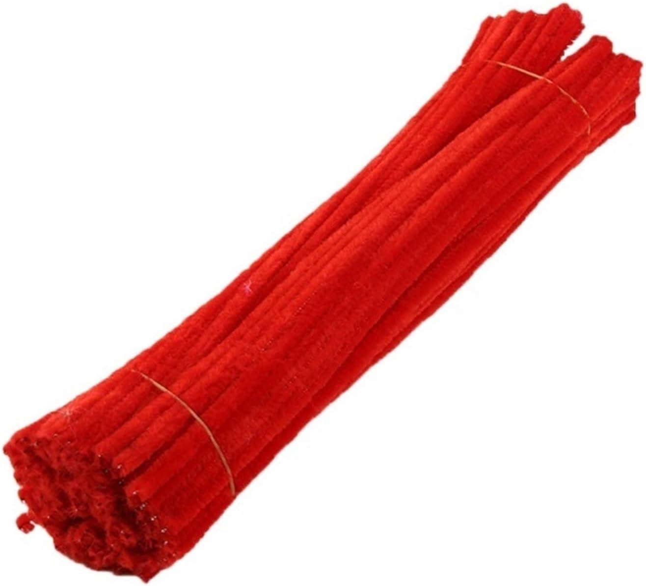 Pipe Cleaners for Craft 50/100 Pcs Pipe Cleaners 27 Colors Chenille Pipe Kid DIY Creative Craft Project Educational Handmade Plush Strips Wed Decor(Red,50Pcs)