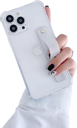siduater Funda con correa para iPhone 15 Pro de 6.1 pulgadas con soporte, funda protectora de TPU suave y transparente a prueba de golpes, disponible en Yaxa Peru
