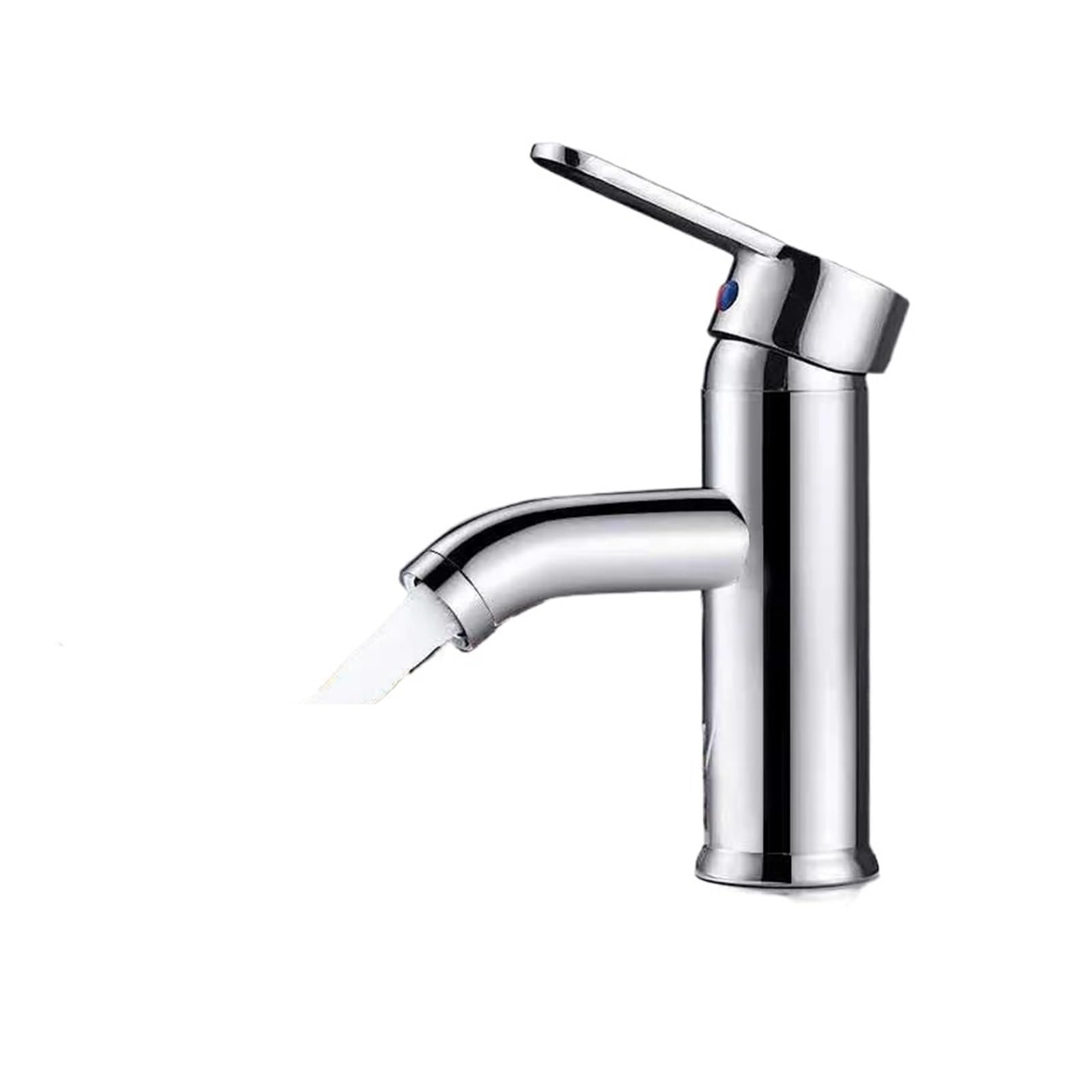 CVFRDD Basin Sink Bathroom Faucet, Deck Mounted Hot Cold Water Basin Mixer Taps, Matte Black Gold Lavatory Sink Tap Crane Toilet Faucet(01 Short)