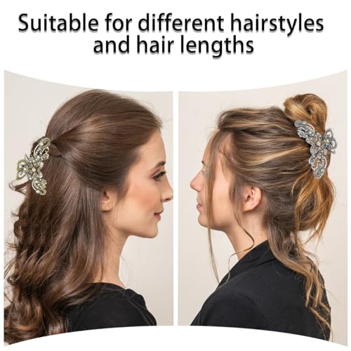 Pinzas de pelo vintage con strass 2 piezas miniatura 6