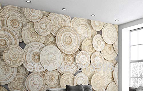 Texture bois 3D papier peint mural grand format salon moderne - 3
