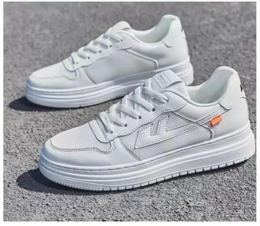 Image of Lightweight Breathable Sneakers for Men - All-Day Comfort ATR White