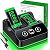 DINOSTRIKE 2X 6200mWh Controller Battery Pack Rechargeable Compatible with Xbox One/Series S/X【Charging Station】【Extended USB C Cable】 Battery Pack for Xbox Series X/S
