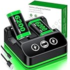 DINOSTRIKE 2X 6200mWh Controller Battery Pack Rechargeable Compatible with Xbox One/Series S/X【Charging Station】【Extended USB C Cable】 Battery Pack for Xbox Series X/S