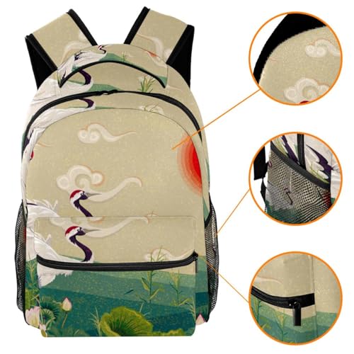Sac à dos imprimé grue multicolore aux finitions soignées - 3