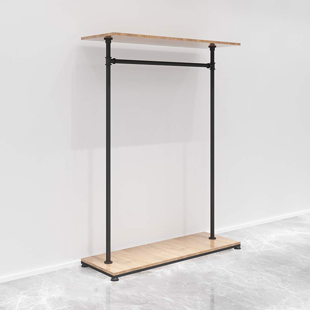 Double-Layer Floor-Standing Clothes Rail Clothes Rack Guide Rail Large Bearing Capacity Space Saving Large Capacity Non-Slip Foot pad