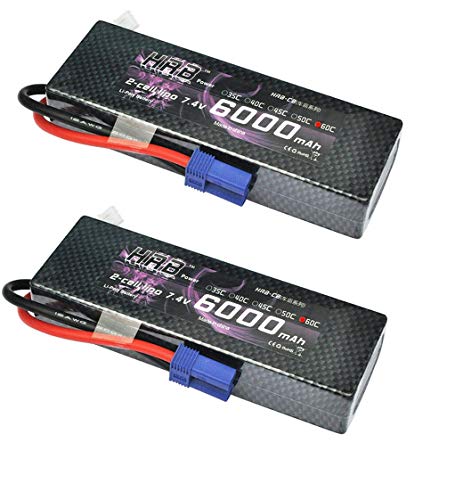 HRB 2s 7.4v 6000mah 60c Lipo Battery HardCase with EC5 Plug for RC