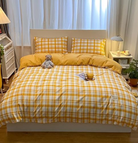 GGYTMQL 4 Piezas Juego de Ropa de Cama Capacidad de Microfibra de Microfibra Cubierta Cubas de Almohadas de sábana de Cama Soft Style Double Divet Cubierta Set de Cama Reversible