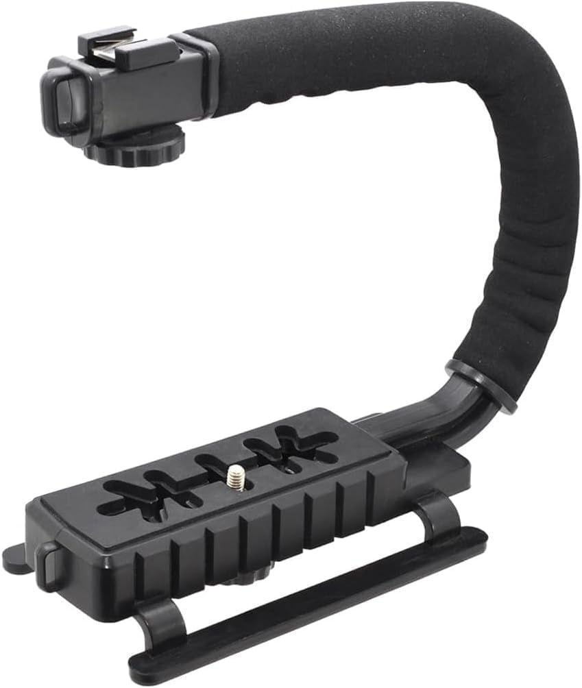 Ultra-Light U Shape Flash Bracket / Camera Support Mount Compatible with Nikon COOLPIX P1100 (Accommodates Flashes, Lights Or Microphones)