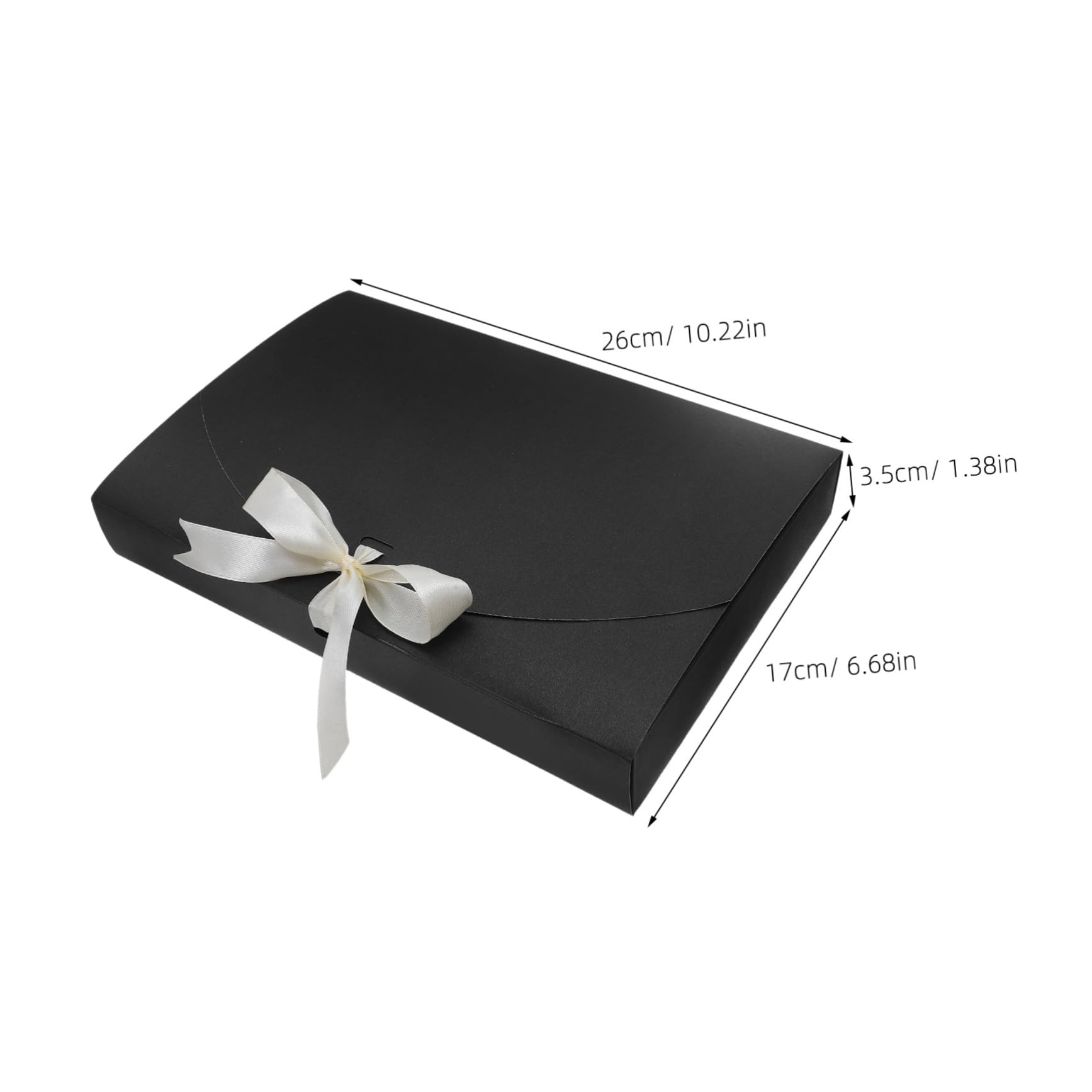 KOMBIUDA Geschenkbox Vielseitige Geschenkverpackung 20 Stück Schwarze aus Papier 26x17,5x3,5cm für Schals und Handtücher für Weihnachten und Brautjungfern