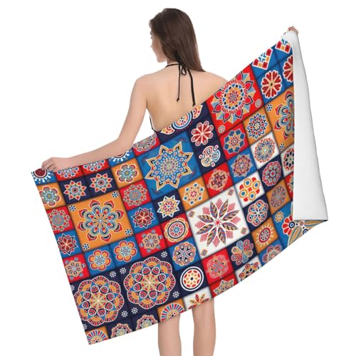 Serviette de bain microfibre imprimée Flowwer vintage haut de gamme - 2