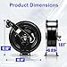 HoldOneLight 16-Inch Auto-Retractable Pressure Washer Hose Reel, 50FT Heavy Duty Steel Power Washer Hose, Reel with Dual Arm 4000 PSI (Black)