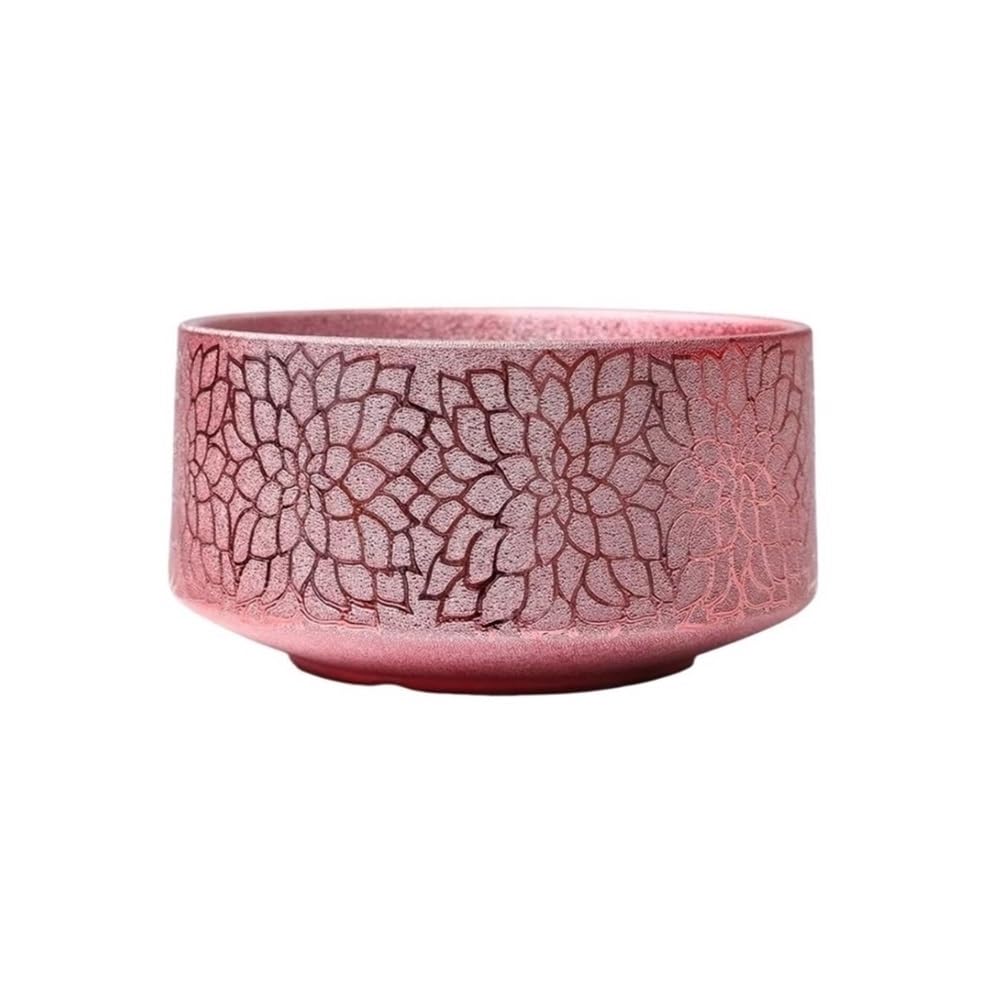 Xbgfdysd Pink Gold Plants Planter, Round Ceramic Plant Pot Indoor Outdoor Flowerpot Wedding Ornament(,Medium)